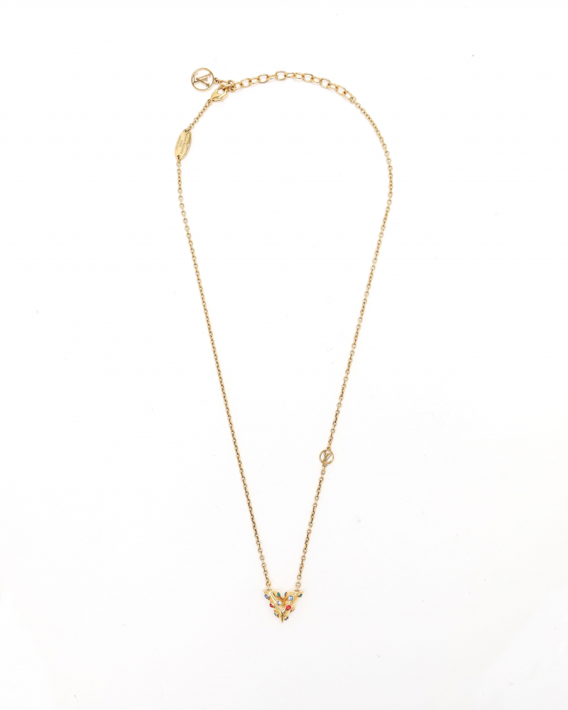 Louis Vuitton Essential V Planet Necklace Golden