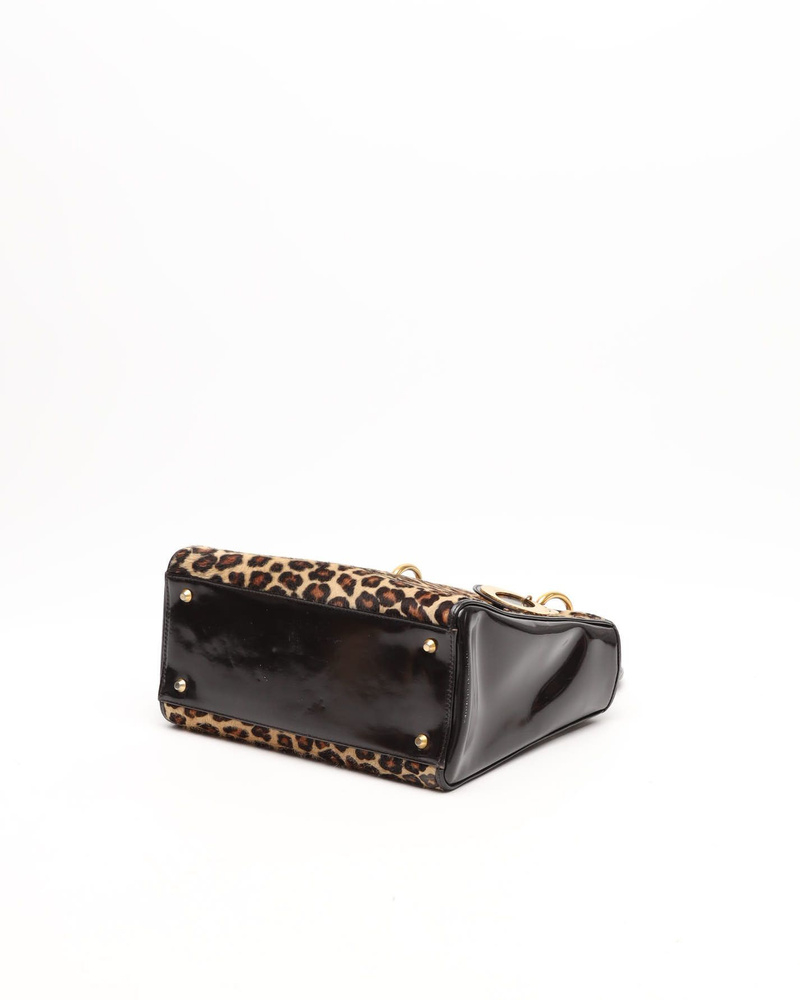 Christian Dior Medium Leopard Lady Dior Bag