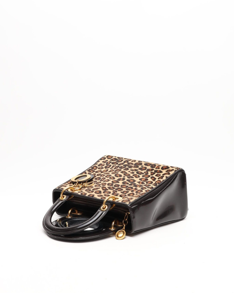 Christian Dior Medium Leopard Lady Dior Bag