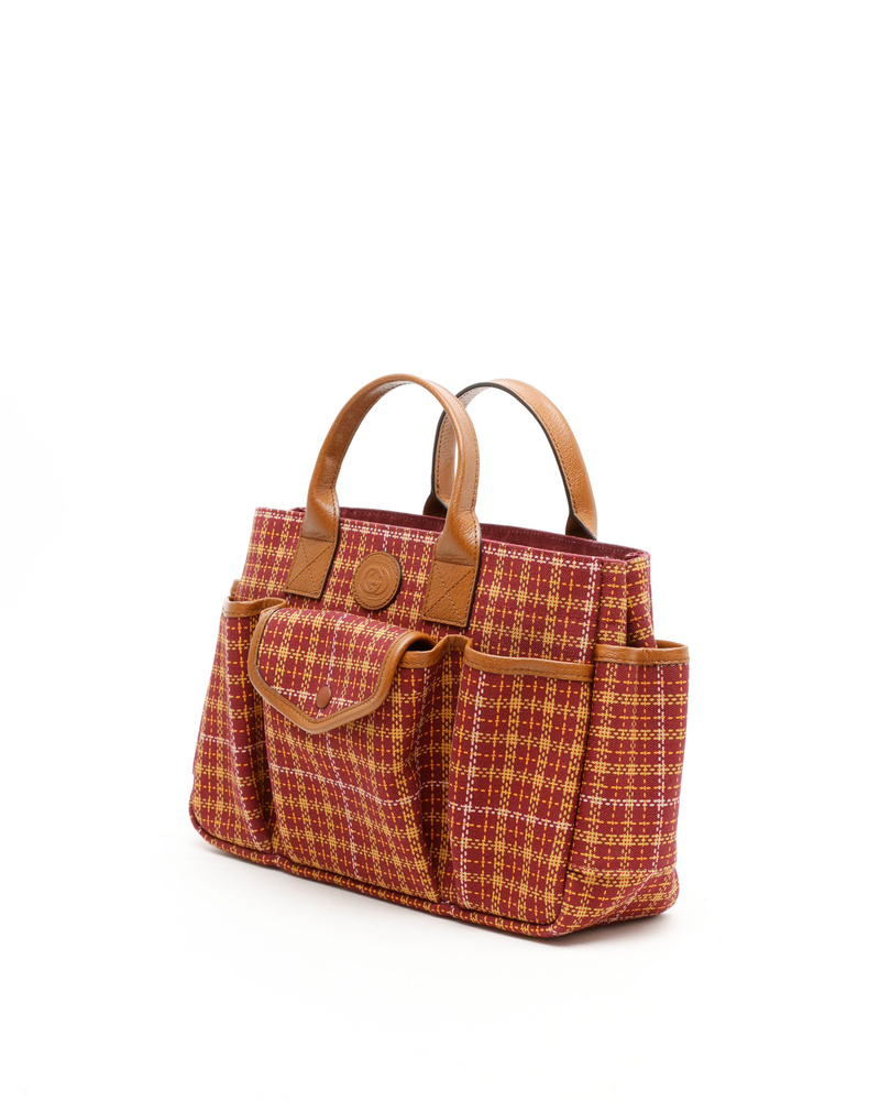 Gucci Checkered Pocket Handbag