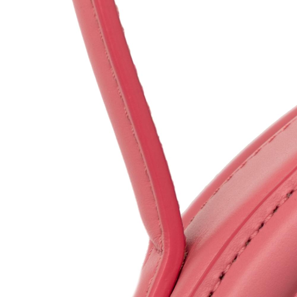 Celine AB Celine Pink Calf Leather skin Cuir Triomphe Oval Handbag Italy