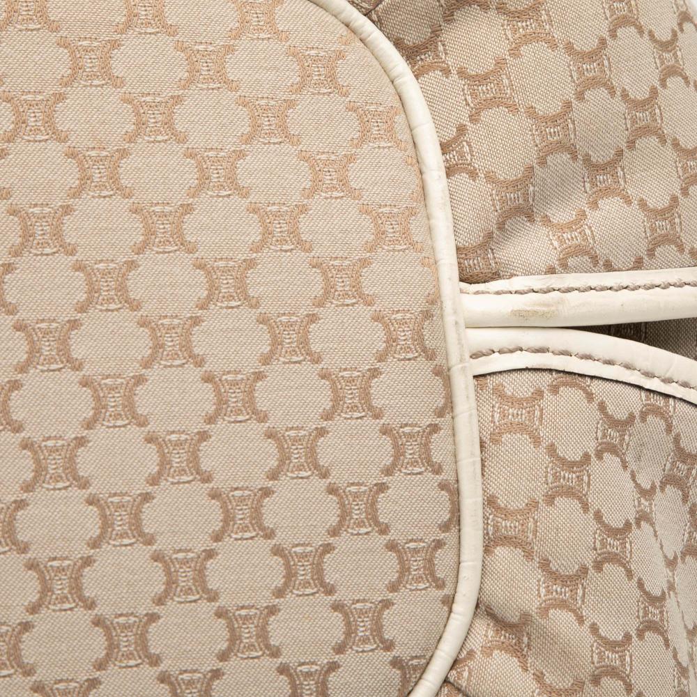 Celine B Celine Brown Beige Canvas Fabric Macadam Bittersweet Hobo China