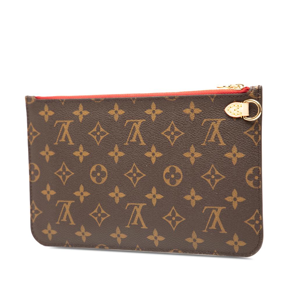 Louis Vuitton AB Louis Vuitton Brown Monogram Canvas Fabric Monogram Neverfull Pouch Spain