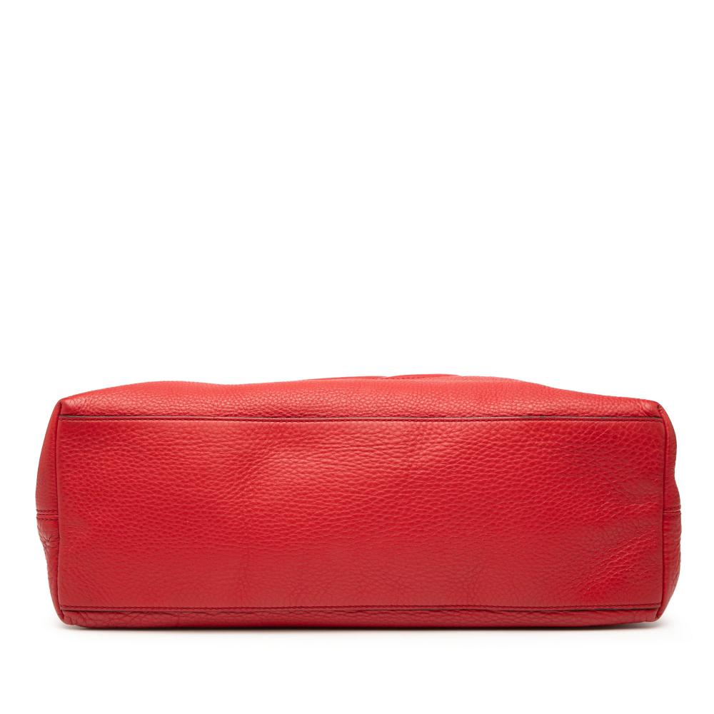 Gucci AB Gucci Red Calf Leather Medium Soho Chain Tote Italy