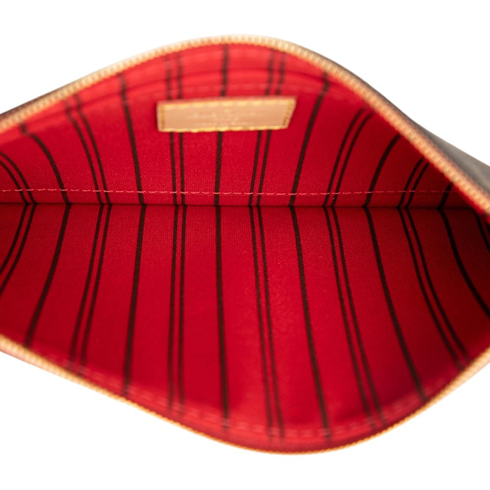 Louis Vuitton AB Louis Vuitton Brown Monogram Canvas Fabric Monogram Neverfull Pouch Spain