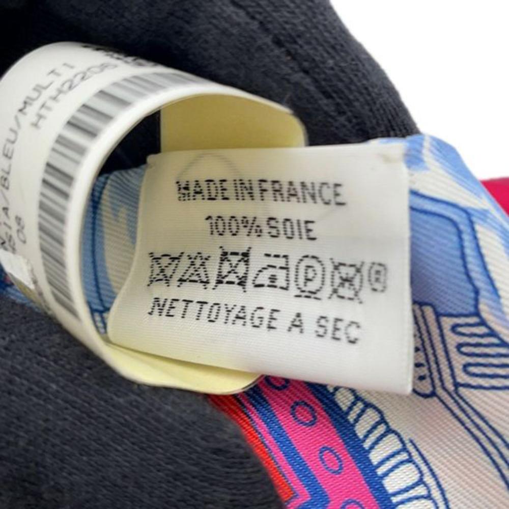 Hermès AB Hermès Pink Strawberry with Multi Silk Fabric Sur Mon Nuage Twilly Scarf France