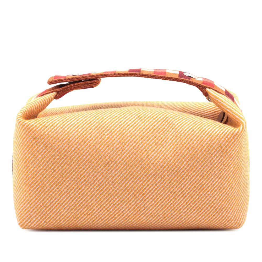 Hermès A Hermès Orange Light Orange Wool Fabric Small Bride a Brac Au Carre Case France