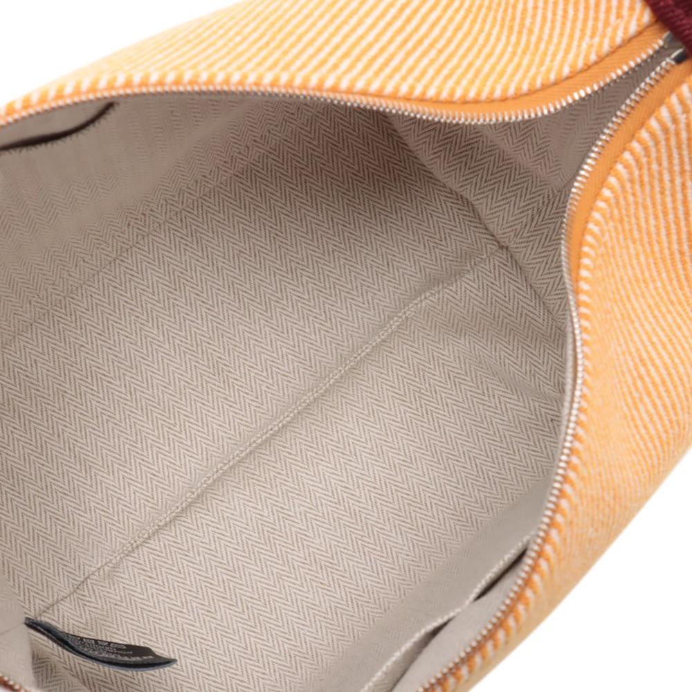 Hermès A Hermès Orange Light Orange Wool Fabric Small Bride a Brac Au Carre Case France