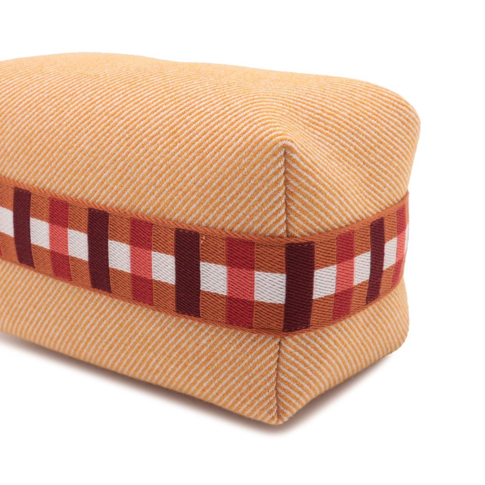 Hermès A Hermès Orange Light Orange Wool Fabric Small Bride a Brac Au Carre Case France