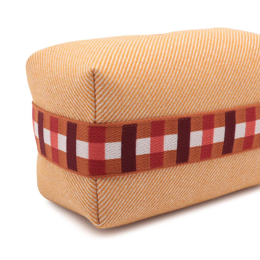 Hermès A Hermès Orange Light Orange Wool Fabric Small Bride a Brac Au Carre Case France