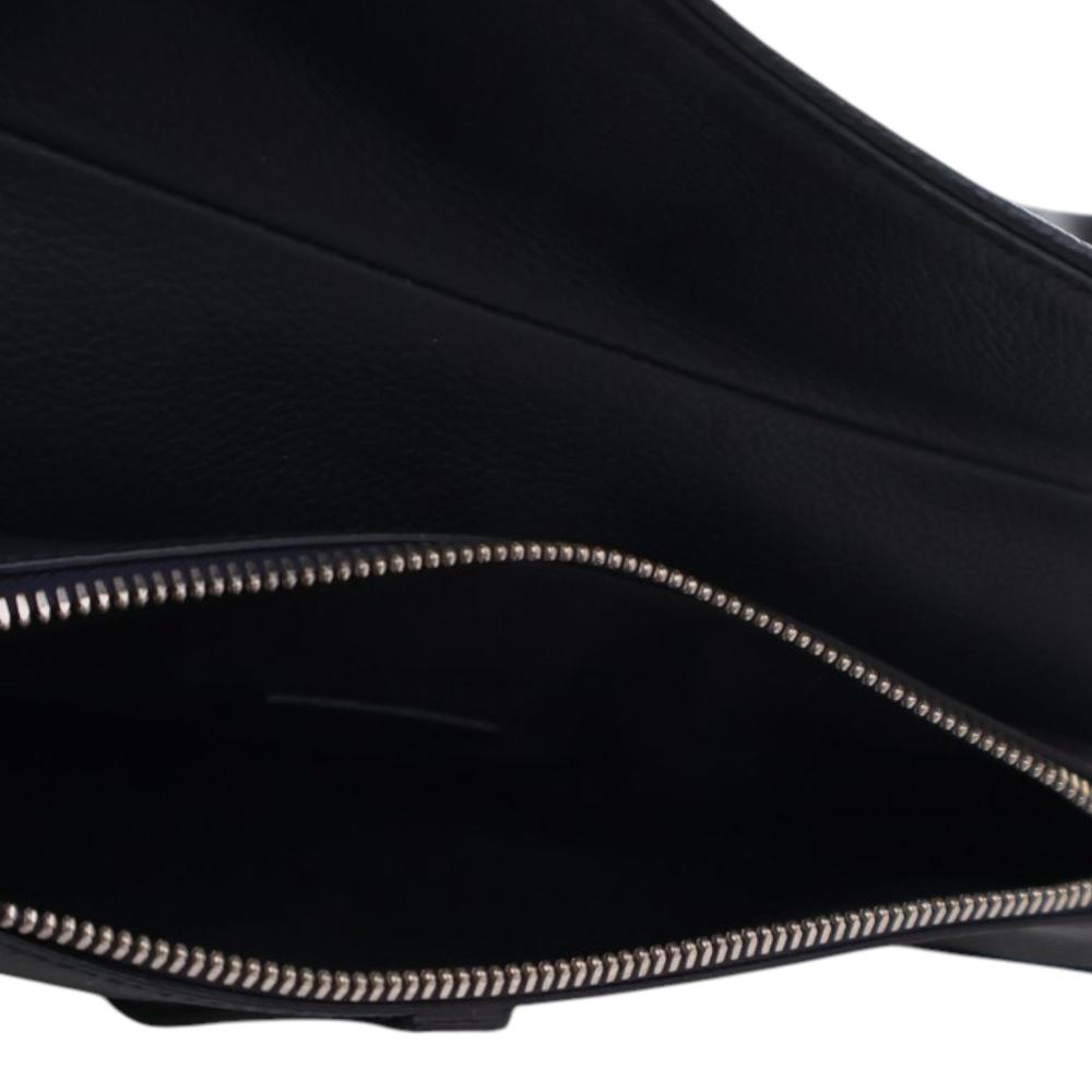 Christian Dior B Dior Blue Navy Calf Leather Grained skin Saddle Crossbody Italy