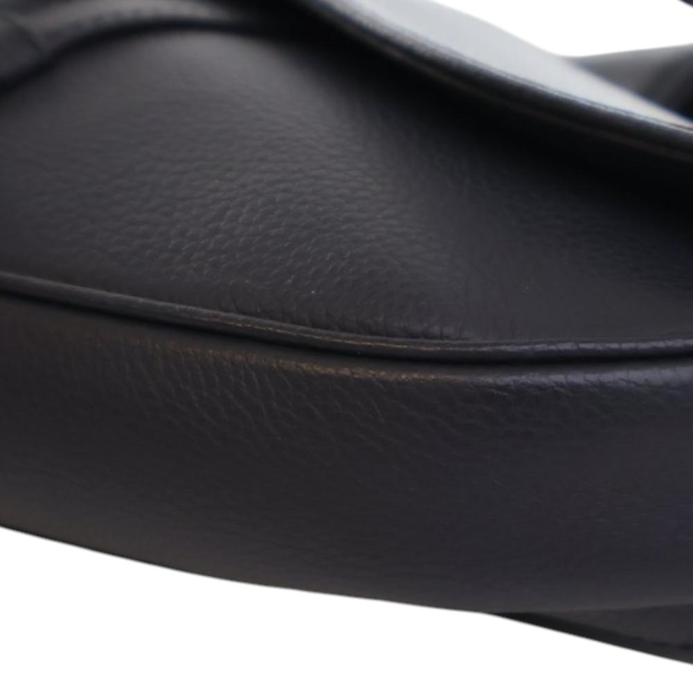 Christian Dior B Dior Blue Navy Calf Leather Grained skin Saddle Crossbody Italy