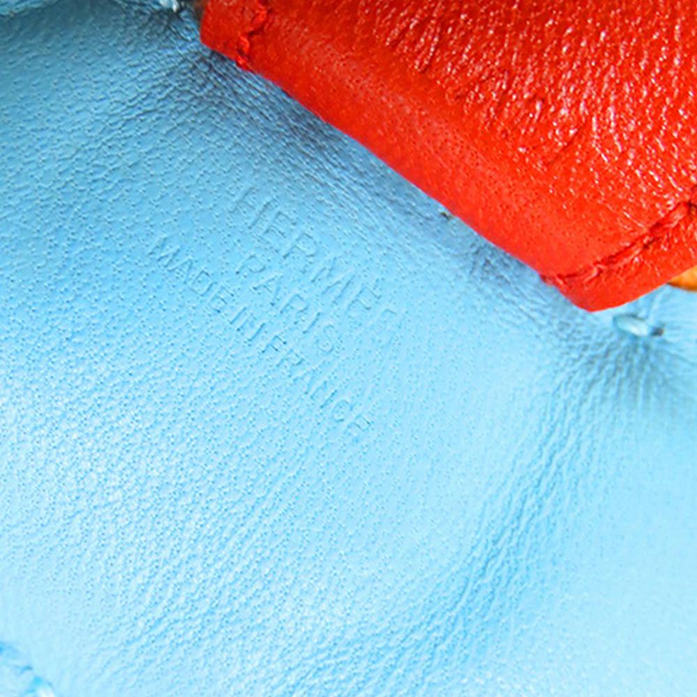 Hermès AB Hermès Blue Light Blue Calf Leather Milo Lambskin Grigri Rodeo Horse Bag Charm PM France