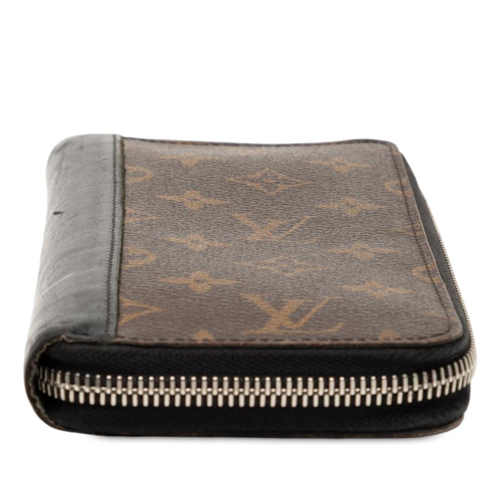 Louis Vuitton B Louis Vuitton Brown Monogram Canvas Fabric Monogram Macassar Vertical Zippy Wallet Spain