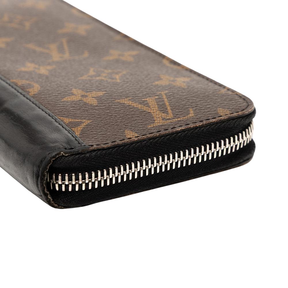 Louis Vuitton B Louis Vuitton Brown Monogram Canvas Fabric Monogram Macassar Vertical Zippy Wallet Spain