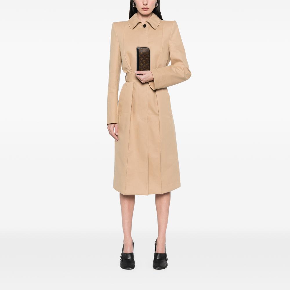 Louis Vuitton B Louis Vuitton Brown Monogram Canvas Fabric Monogram Macassar Vertical Zippy Wallet Spain