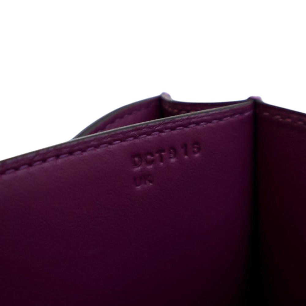Hermès AB Hermès Purple Violet Calf Leather Mini Evercolor Constance 18 France