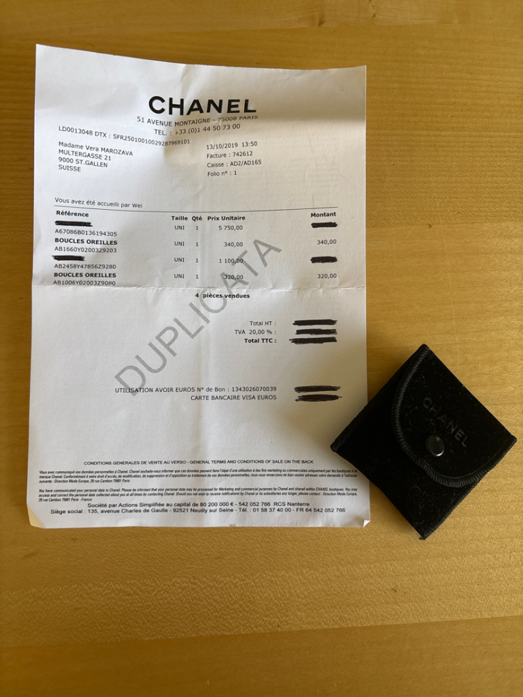 Chanel Boucles d’oreilles CC