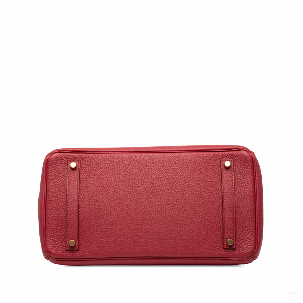 Hermès Birkin 35 Togo Leather Top-handle Bag Rouge Casaque
