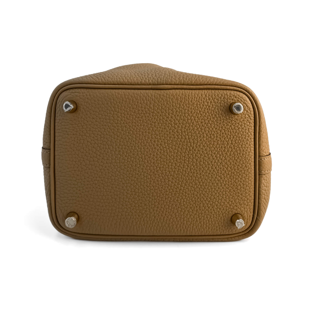 Hermès Picotin 18 Taurillon Clemence Leather Lock Bucket Handbag Gold