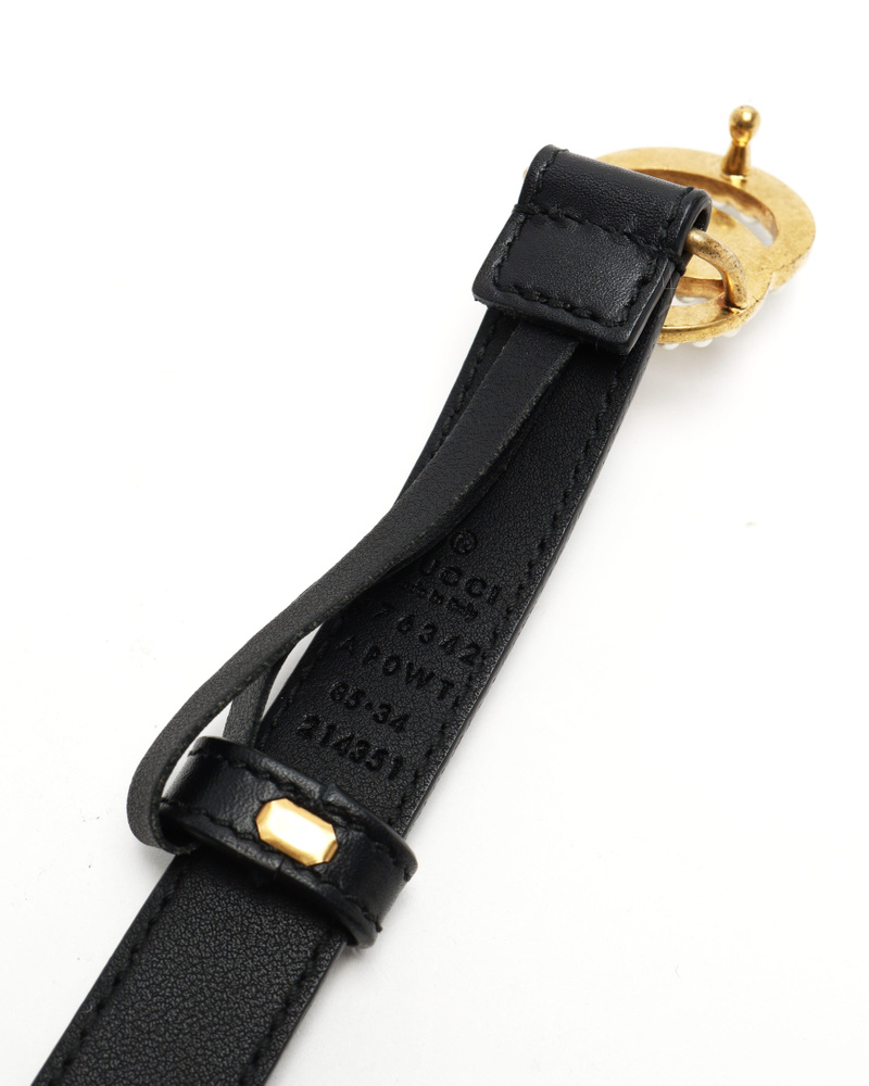 Gucci GG Marmont Pearl Belt, Size 85