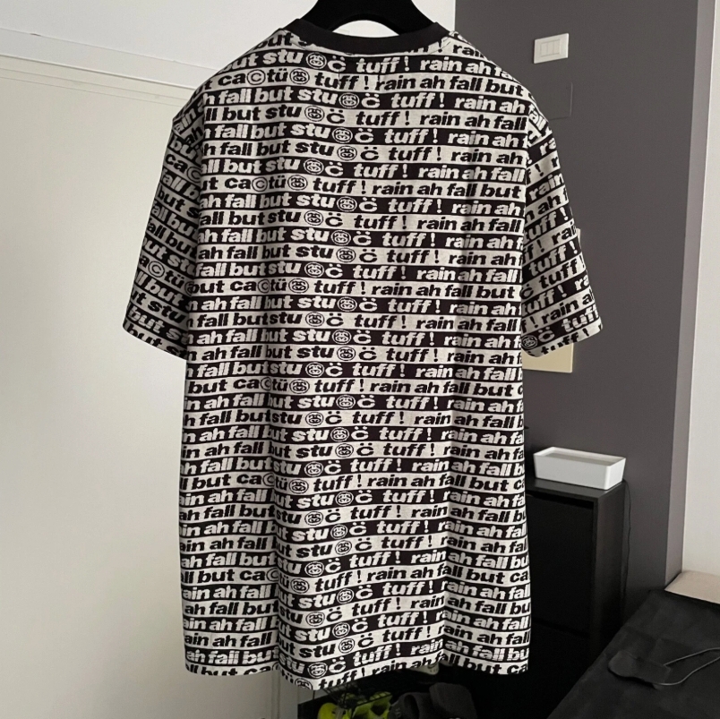 Stussy x CPFM Cactus Jacquard Crew T-Shirt black/white (SS22) - Size L