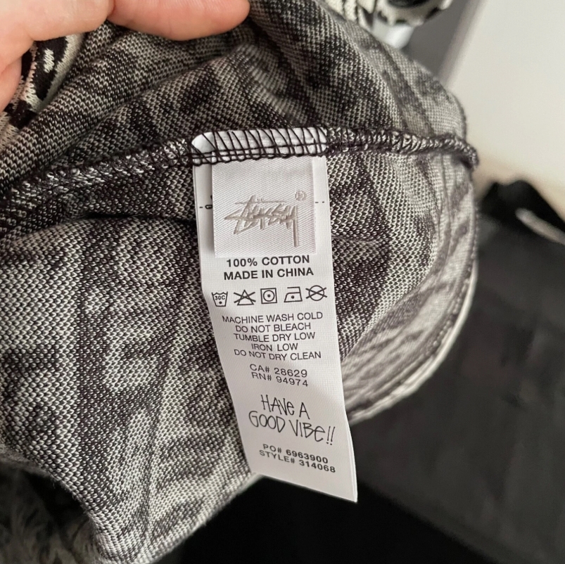 Stussy x CPFM Cactus Jacquard Crew T-Shirt black/white (SS22) - Size L