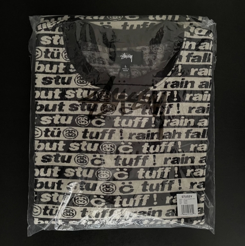 Stussy x CPFM Cactus Jacquard Crew T-Shirt black/white (SS22) - Size L