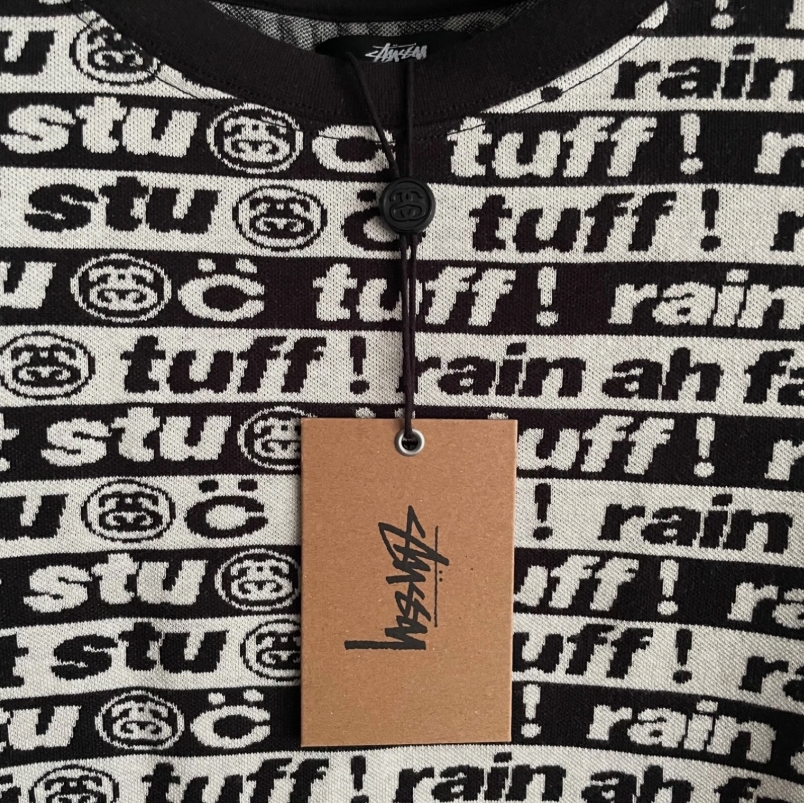 Stussy x CPFM Cactus Jacquard Crew T-Shirt black/white (SS22) - Size L