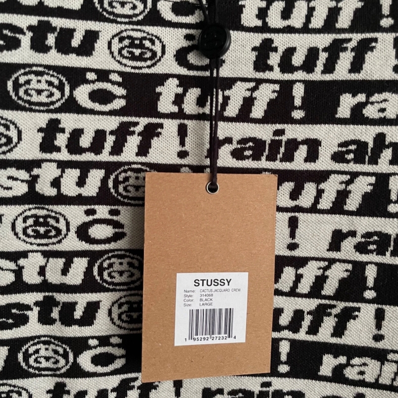 Stussy x CPFM Cactus Jacquard Crew T-Shirt black/white (SS22) - Size L