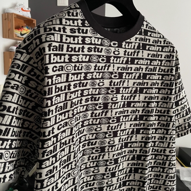 Stussy x CPFM Cactus Jacquard Crew T-Shirt black/white (SS22) - Size L