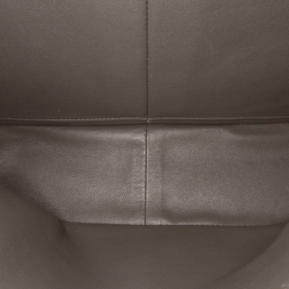 Chanel Classic Double Flap Jumbo Lambskin Leather Matelassè Handbag Grey