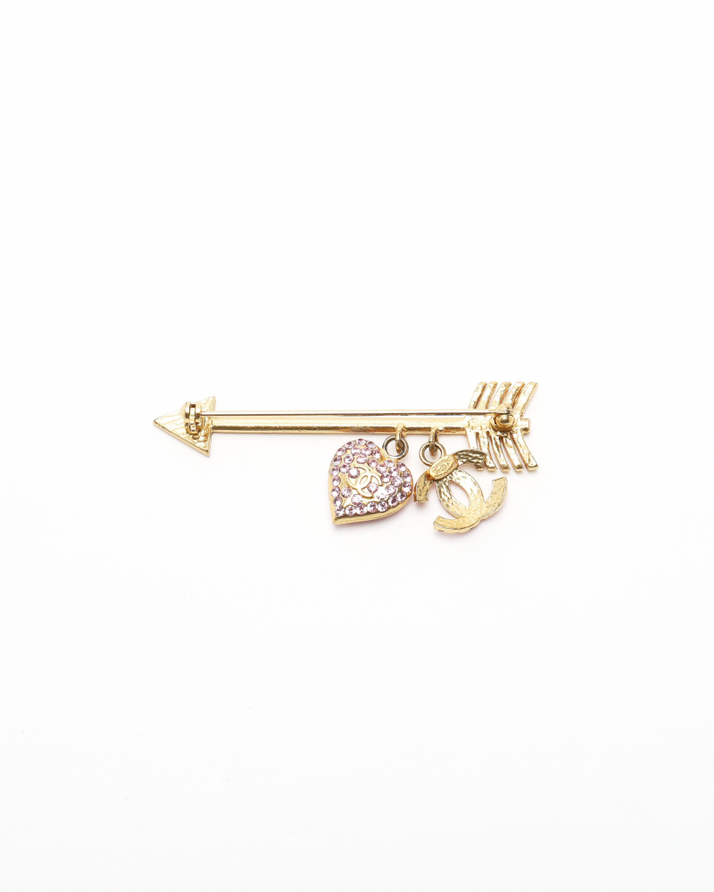 Chanel Rhinestone Cupid Arrow Brooch