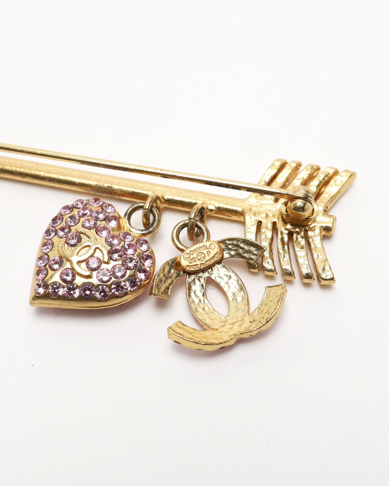 Chanel Rhinestone Cupid Arrow Brooch