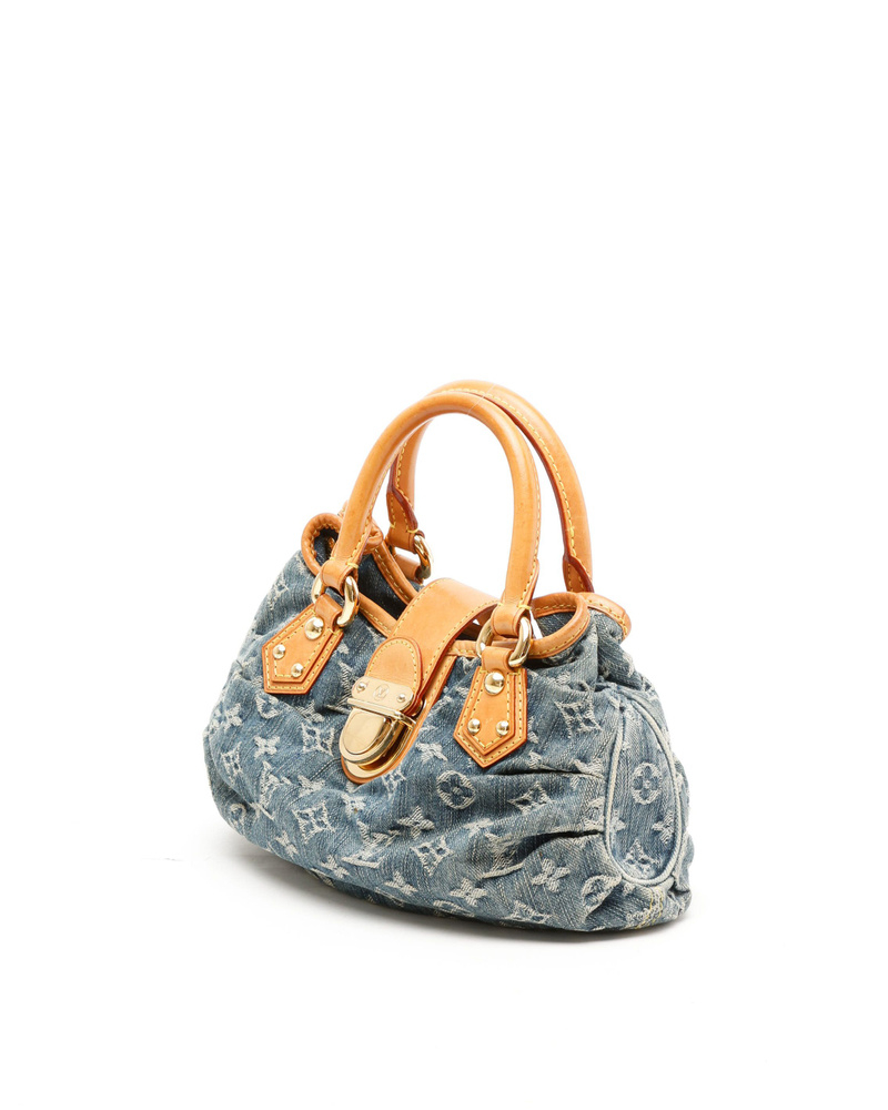 Louis Vuitton Monogram Denim Pleaty Handbag