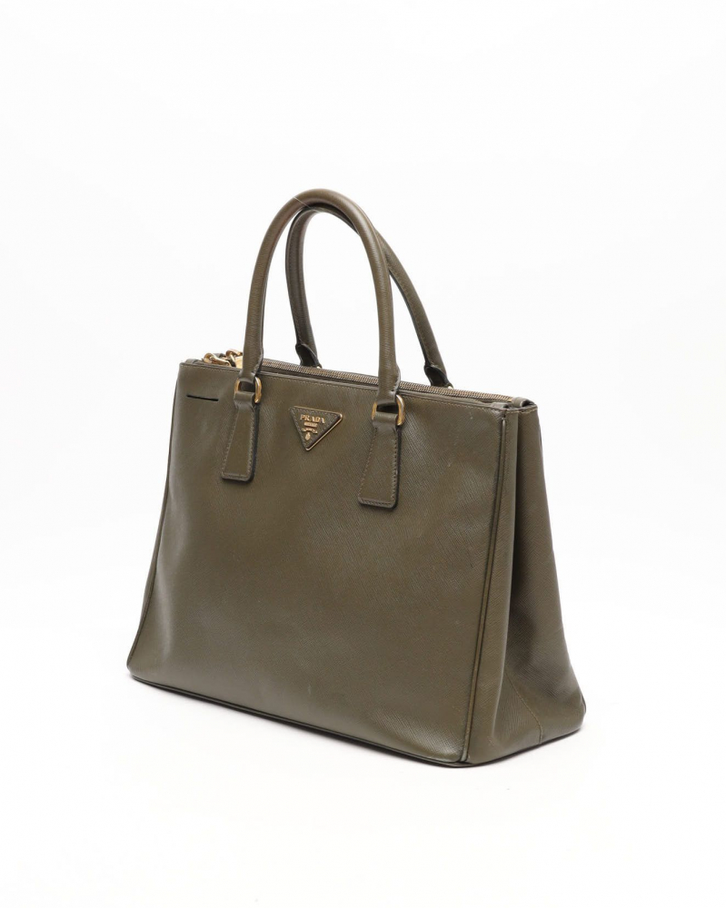 Prada Large Saffiano Lux Galleria Double Zip Bag
