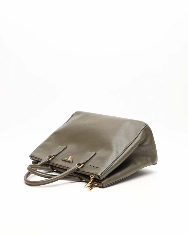 Prada Large Saffiano Lux Galleria Double Zip Bag