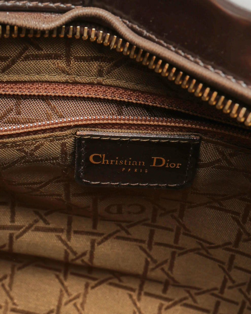 Christian Dior Large Leopard Lady Dior Bag