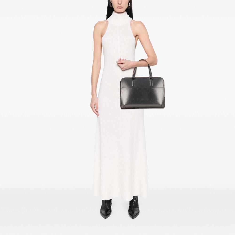 Louis Vuitton B Louis Vuitton Gray Dark Gray Calf Leather Monogram Mat Malden France