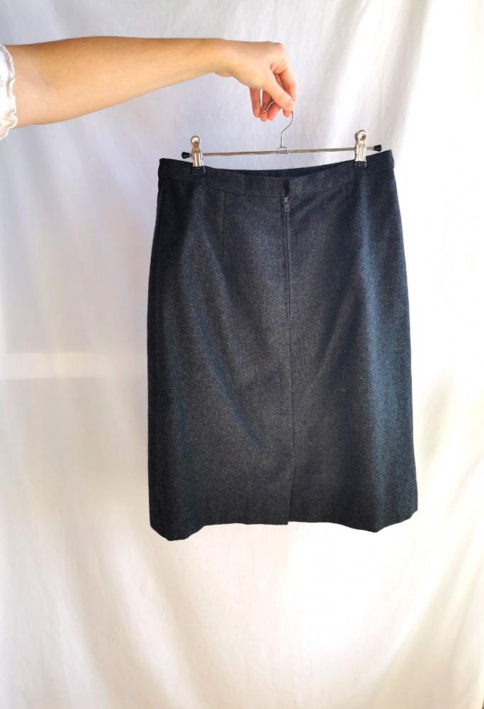 Celine Wool dark grey skirt