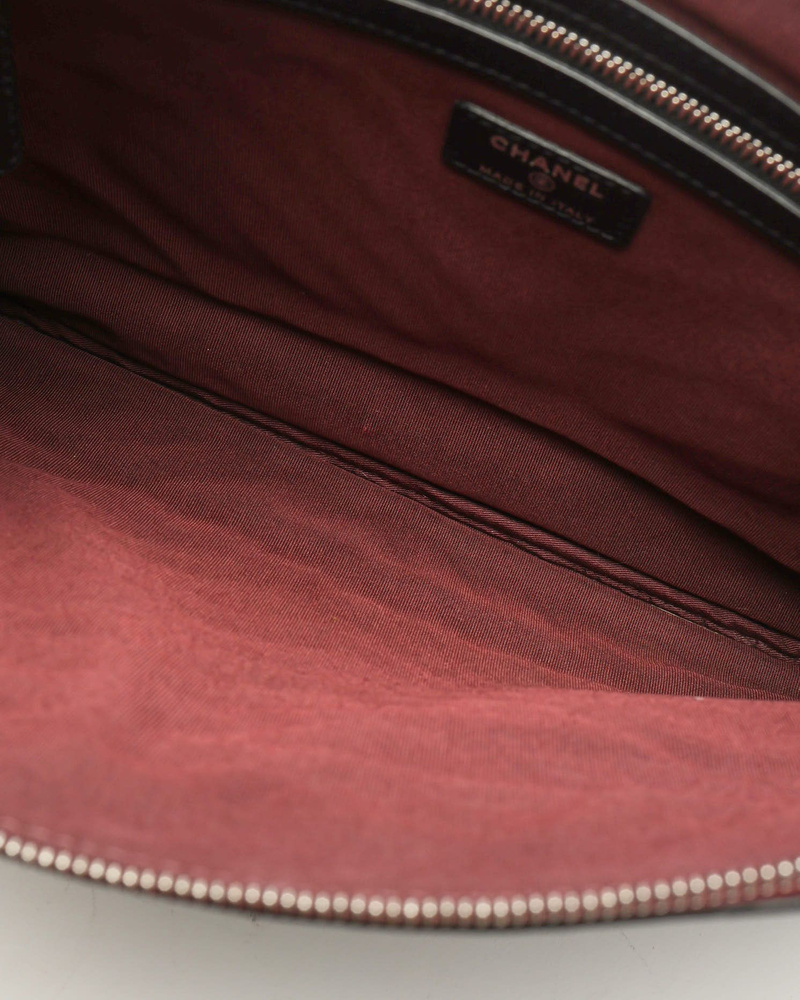 Chanel Chevron Quilted Clutch Bag