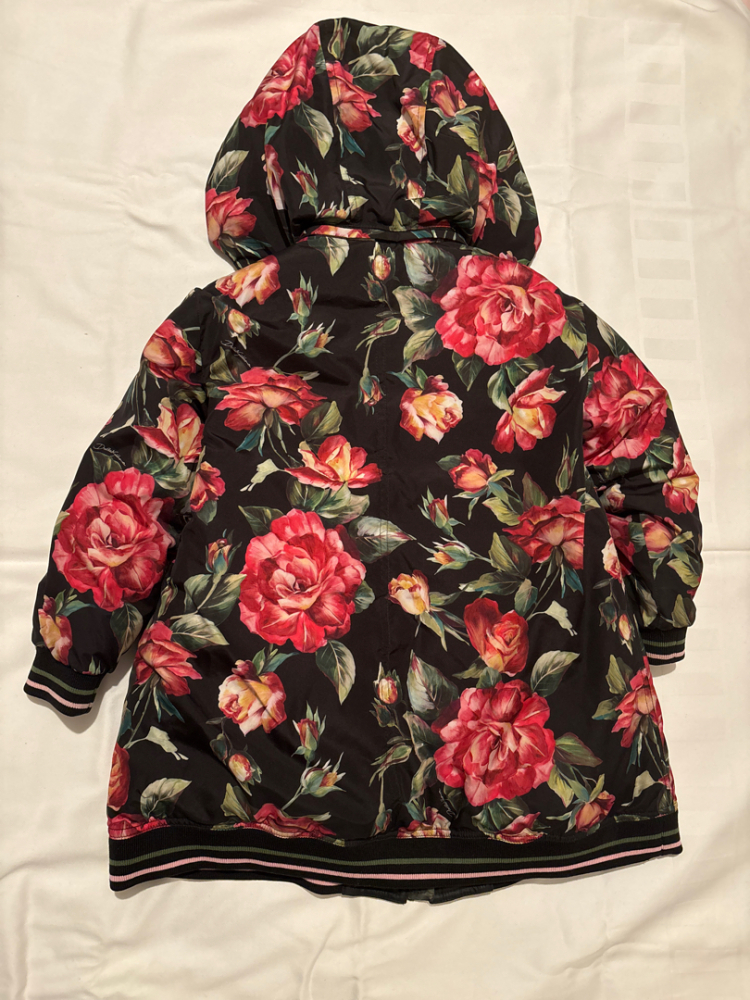 Dolce&Gabbana Daunen-Federjacke mit Blumendruck