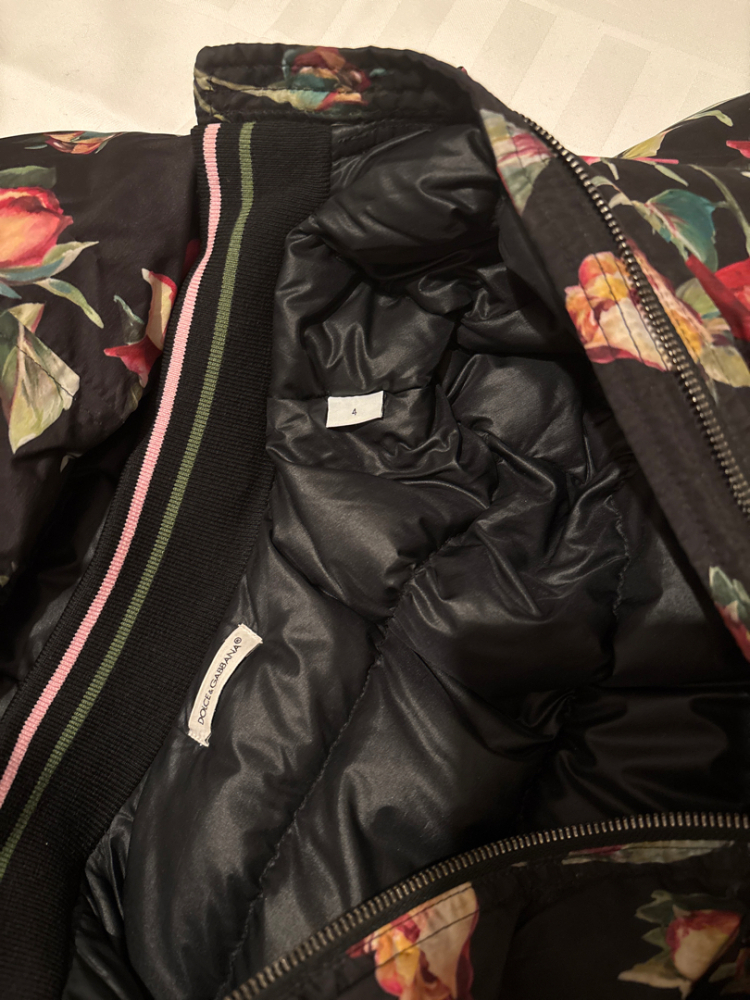 Dolce&Gabbana Daunen-Federjacke mit Blumendruck