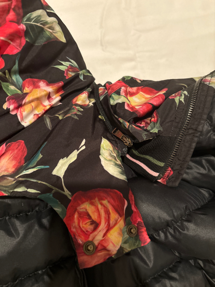 Dolce&Gabbana Daunen-Federjacke mit Blumendruck