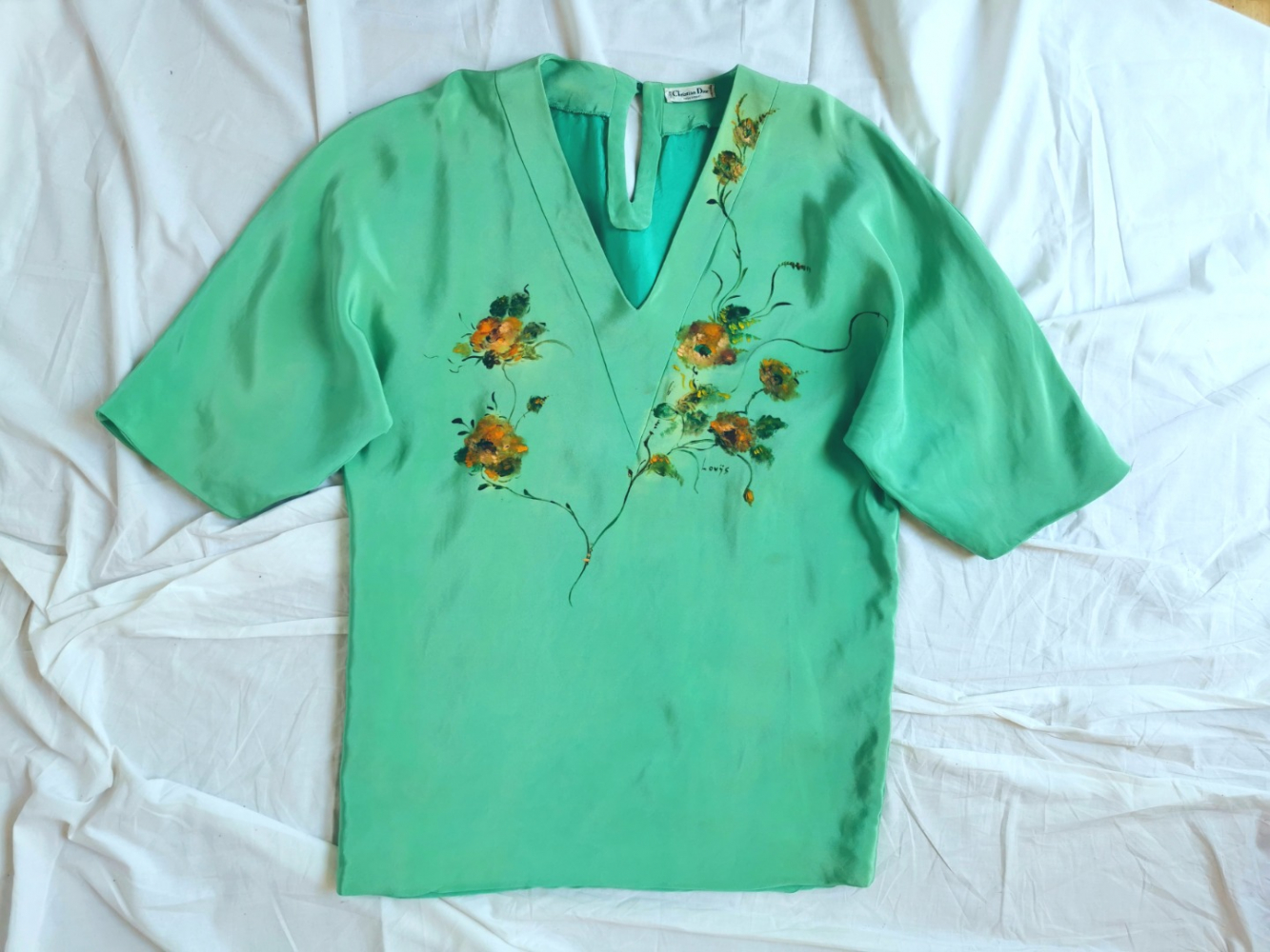 Christian Dior Silk mint green set