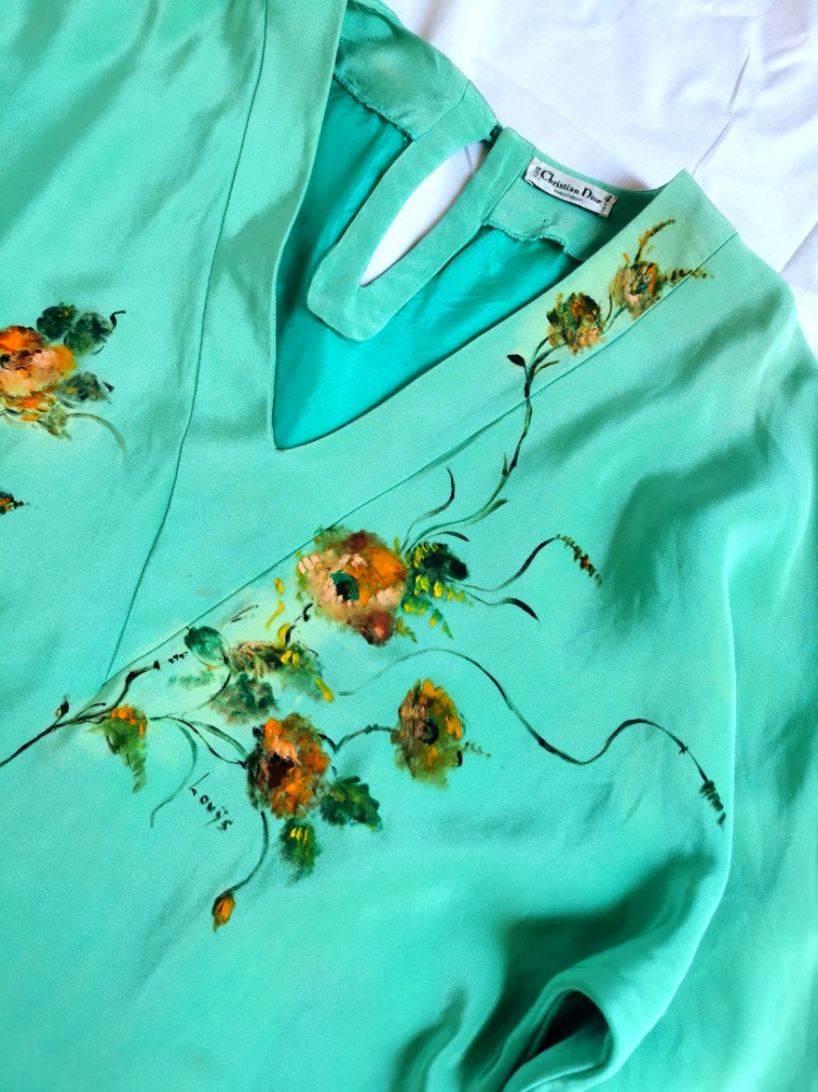 Christian Dior Silk mint green set