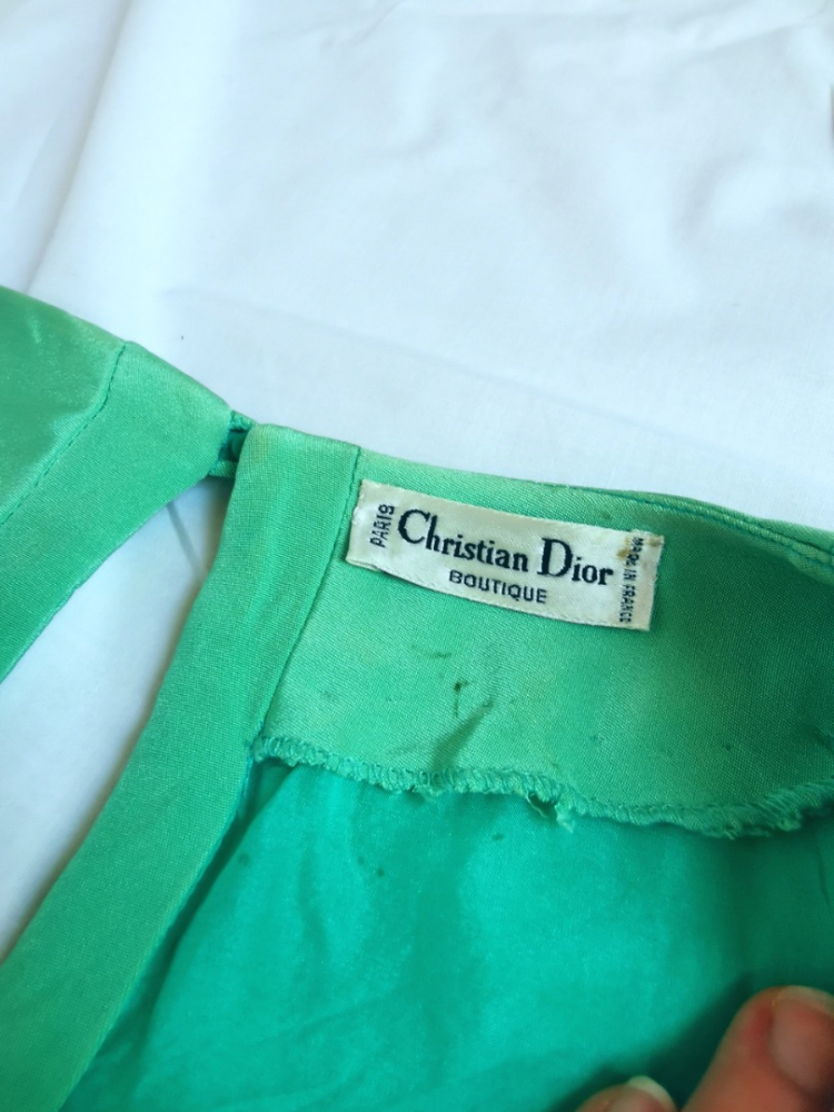 Christian Dior Silk mint green set