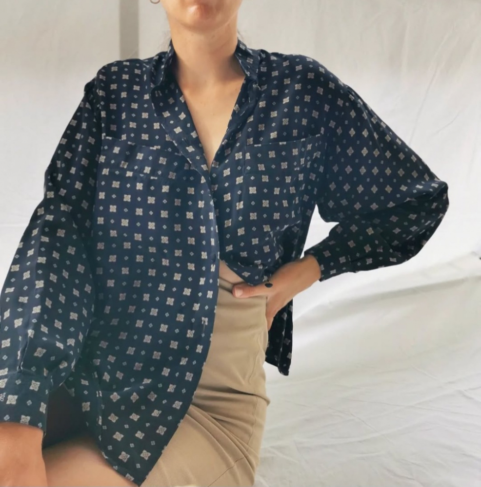 Van Laack Blouse orientale en soie