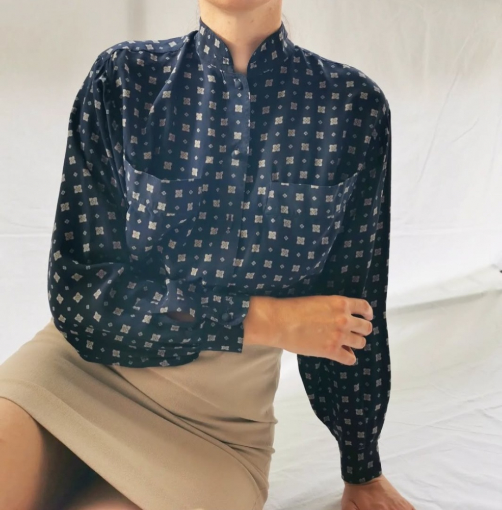 Van Laack Blouse orientale en soie