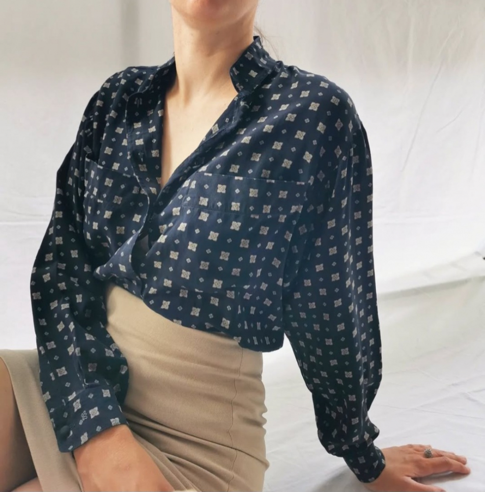 Van Laack Blouse orientale en soie